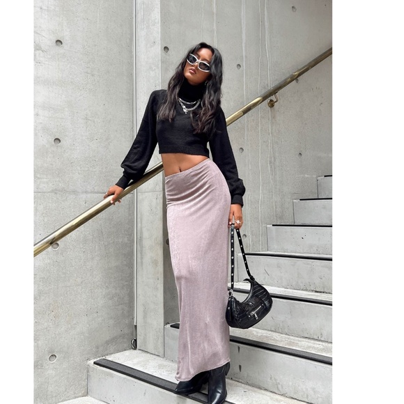 Princess Polly Dresses & Skirts - Princess Polly Hariette Maxi Skirt in Slate Grey